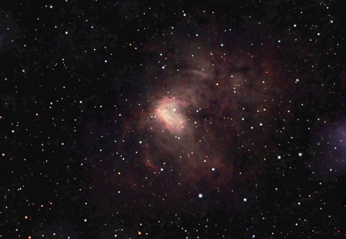 NGC 1491 (Fossil Footprint Nebula) in Perseus — HII region around BD+50° 886, photographed from Plau am See in November 2025
