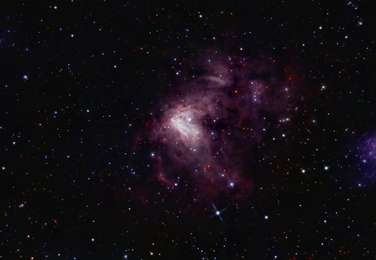 NGC 1491 (Fossil Footprint Nebula) in Perseus — HII region around BD+50° 886, photographed from Plau am See in November 2025