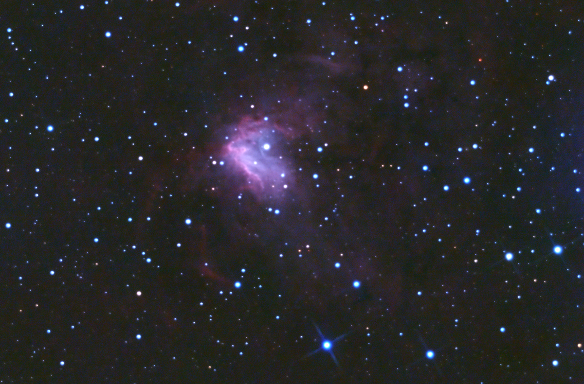 NGC 1491 (Fossil Footprint Nebula) in Perseus — HII region around BD+50° 886, photographed from Plau am See in November 2025
