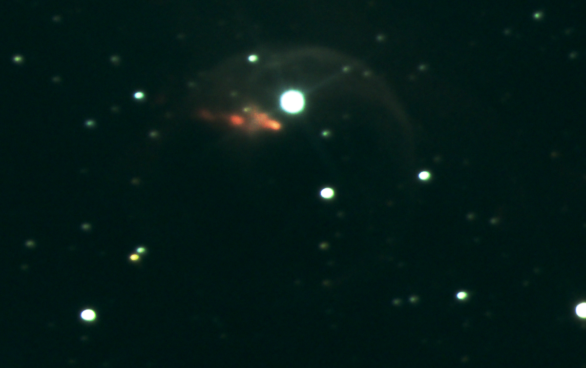 NGC 7635 (Bubble Nebula) in Cassiopeia — wind-blown emission shell around BD+60° 2522, photographed from Plau am See on 3 Sep 2025