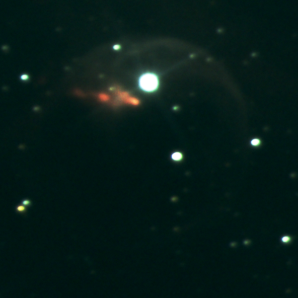 NGC 7635 (Bubble Nebula) in Cassiopeia — wind-blown emission shell around BD+60° 2522, photographed from Plau am See on 3 Sep 2025