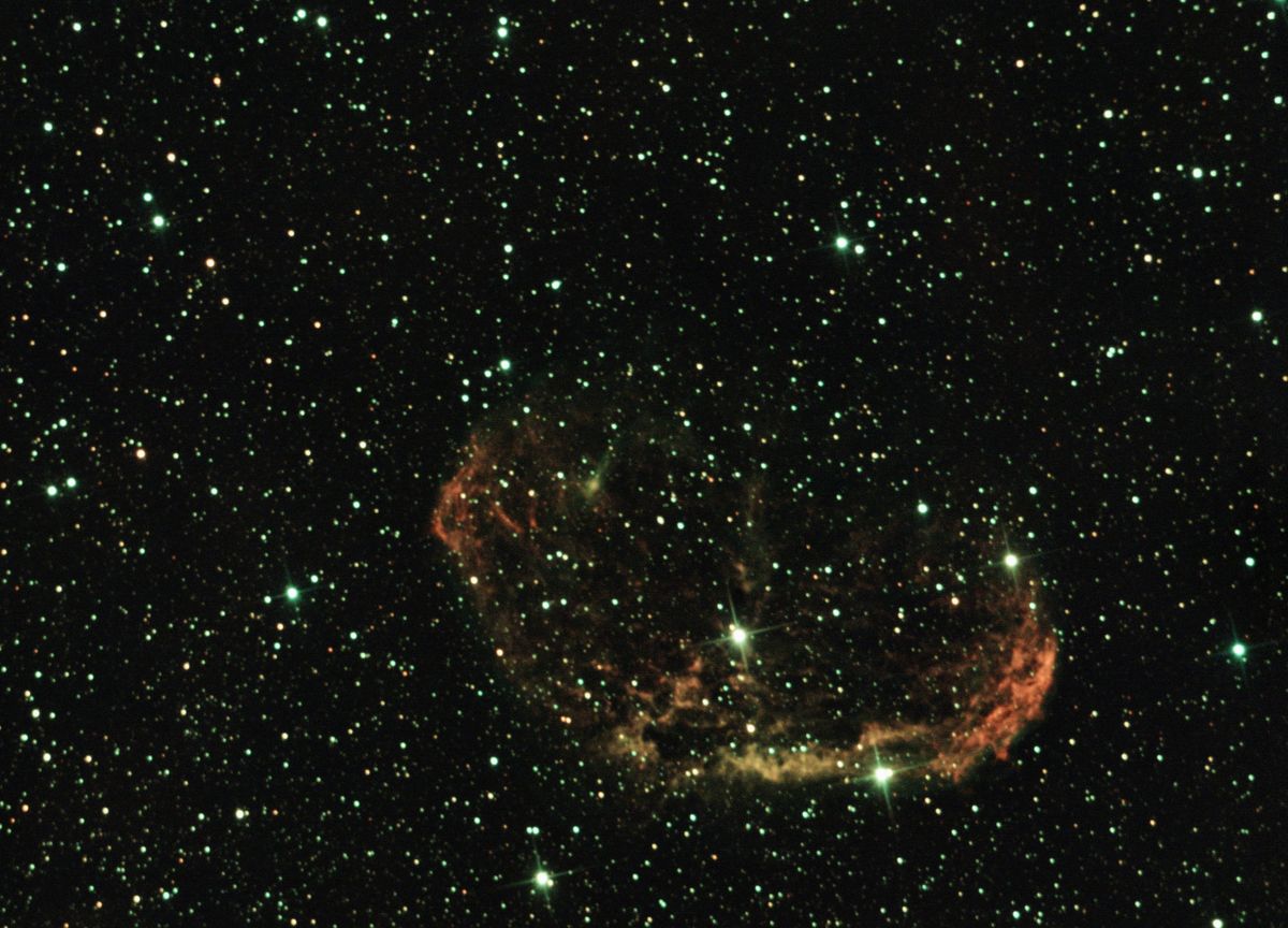 NGC 6888 (Crescent Nebula) in Cygnus — wind-blown shell around WR 136, Plau am See, 2 Oct 2025